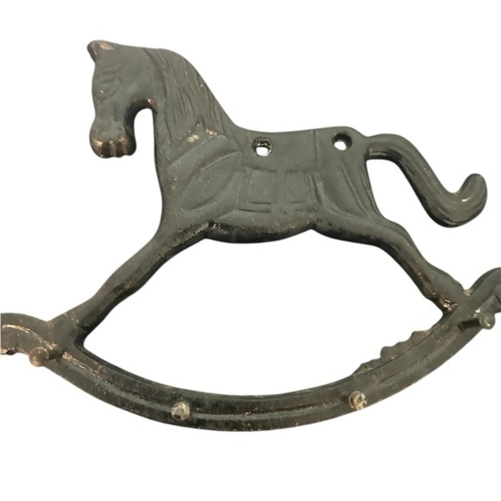 Black iron horse decor used